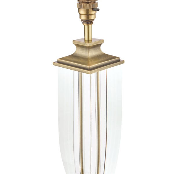 (image for) Laura Ashley Carson Large Table Lamp Antique Brass & Crystal Base Only
